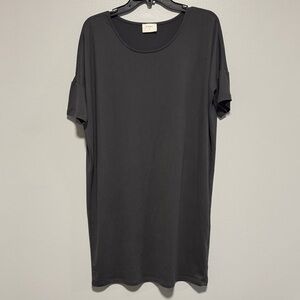Francescas Collection Short Sleeve Oversized Dress, Size S, Color Gray